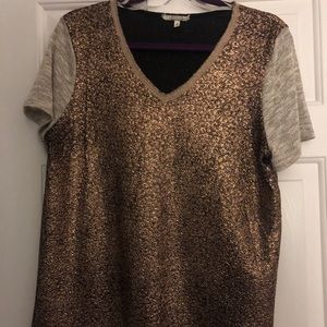 Gold shimmery top
